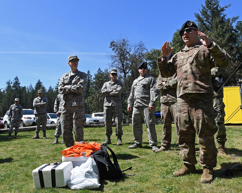 Washington Air Guard security forces train UW cadets on small unit tactics