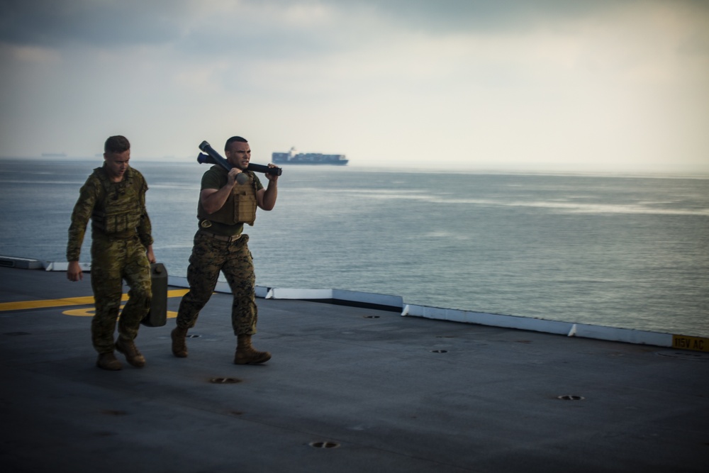 U.S. Marines and Australian Army Soldiers conduct tactics training