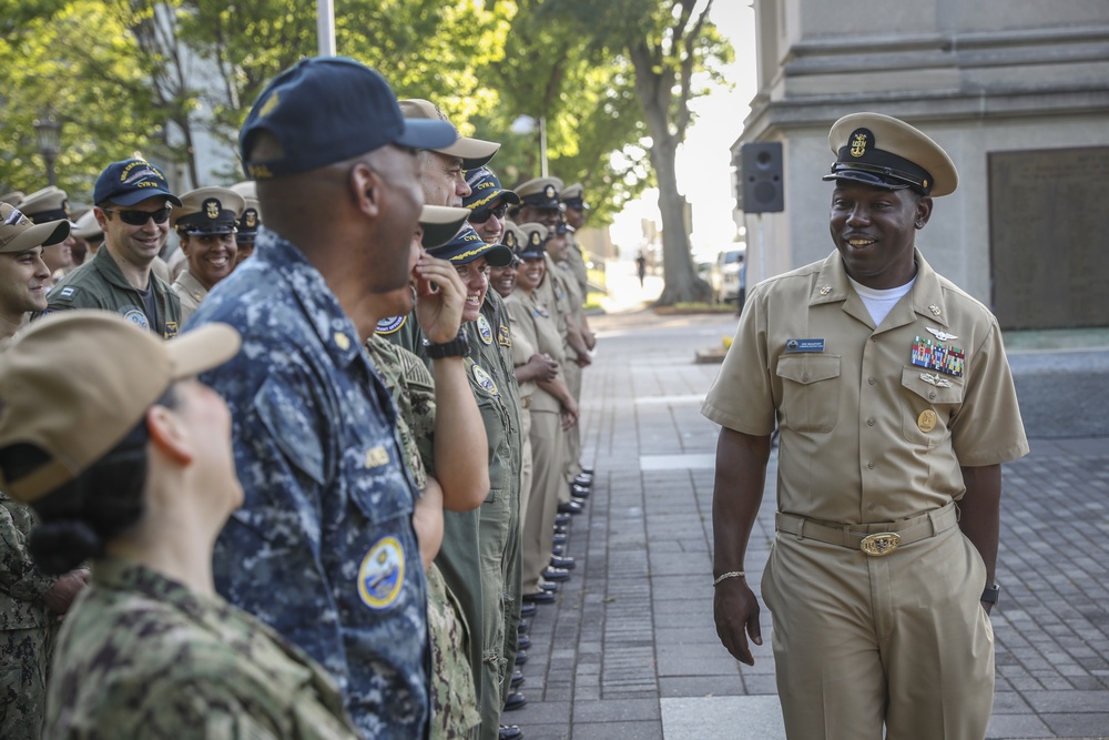 USS Gerald R. Ford (CVN 78): Master Chief Pinning Ceremony 2019