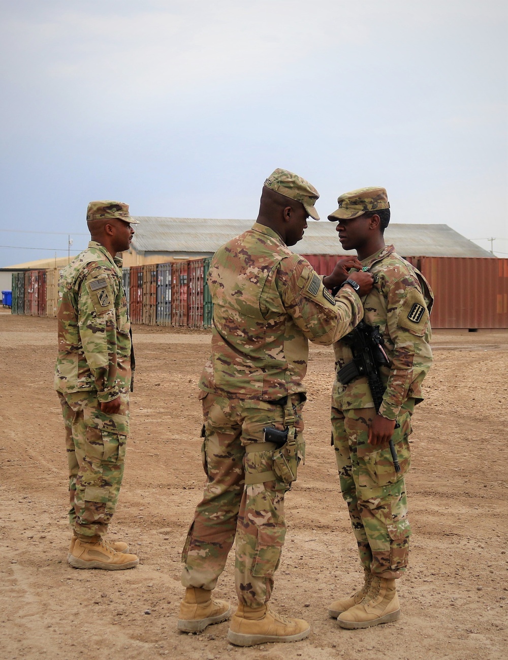 529th CSSB Promotions and Award Ceremony for Sgt. Jake Merriman, Sgt. Allen Hines, and Sgt. Roger Jackson