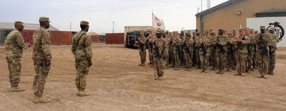 529th CSSB Promotions and Award Ceremony for Sgt. Jake Merriman, Sgt. Allen Hines, and Sgt. Roger Jackson