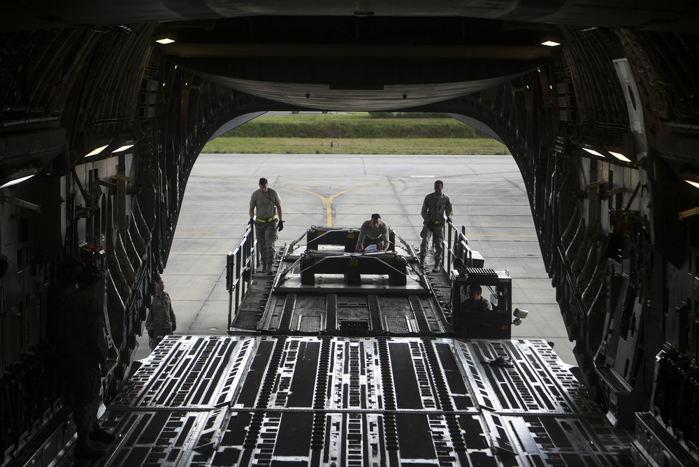 C-17 performs semi prepared runway operations flight