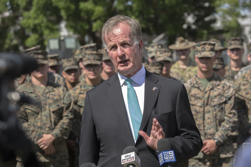 U.S. Ambassador Culvahouse Jr. visits MRF-D Marines