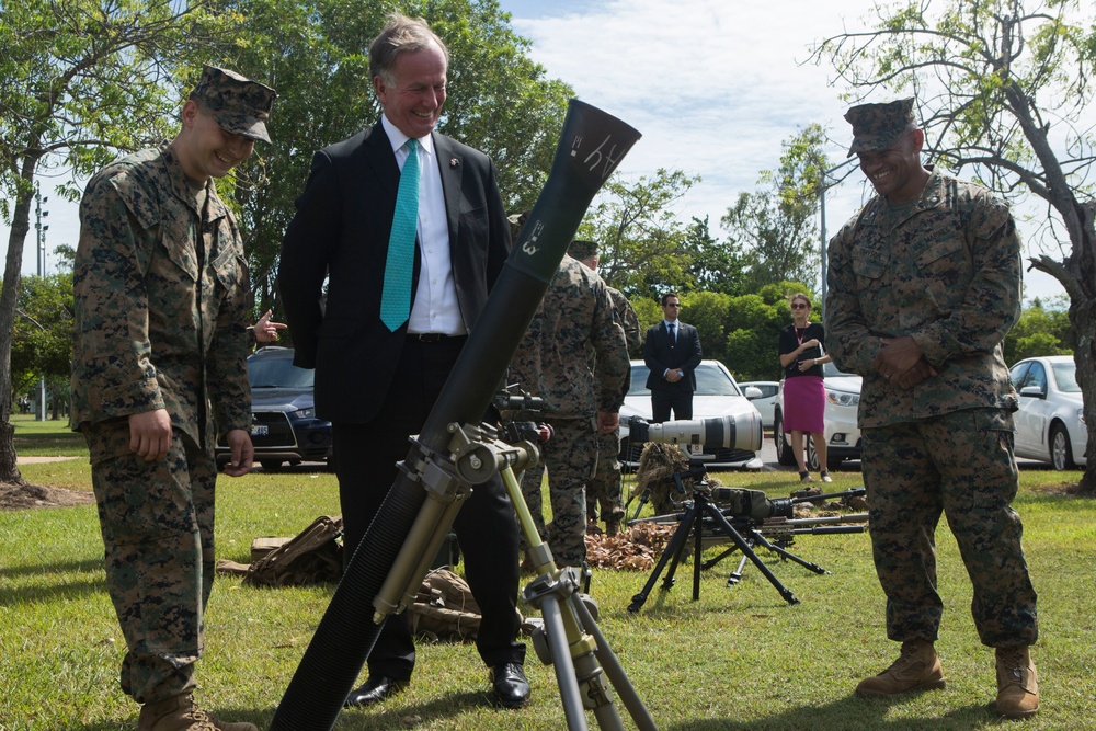 U.S. Ambassador Culvahouse Jr. visits MRF-D Marines