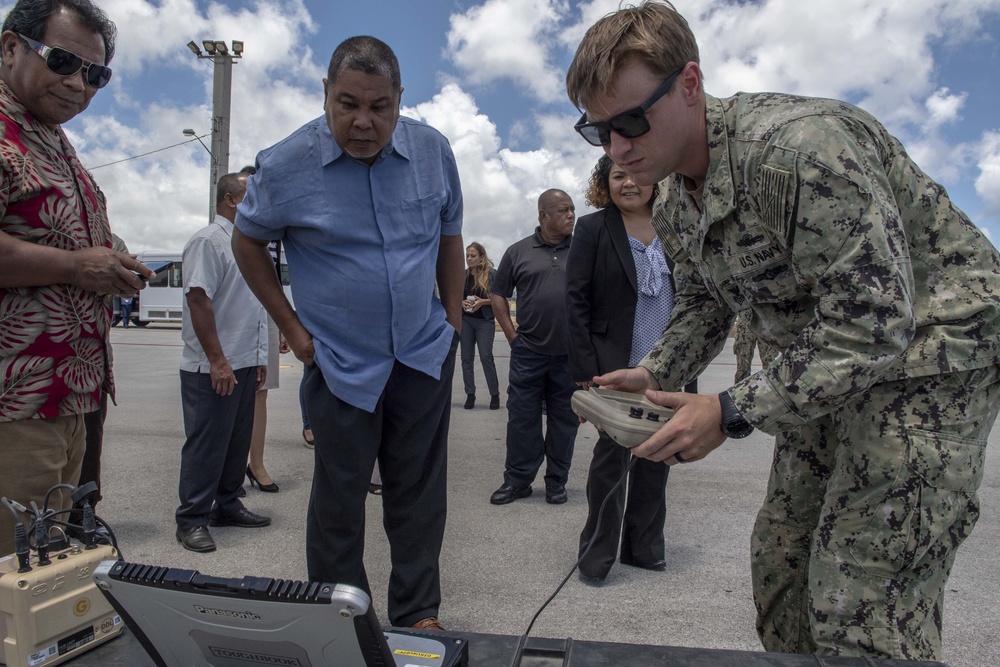 Republic Of Palau Vice President conducts visit with CRG-1, Det. Guam