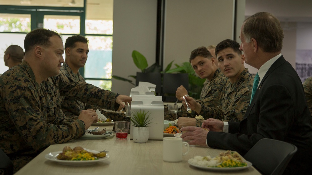 U.S. Ambassador Culvahouse visits Marines at Robertson Barracks