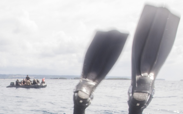 Recon Marines with the 31st MEU dive into DPD training on Okinawa