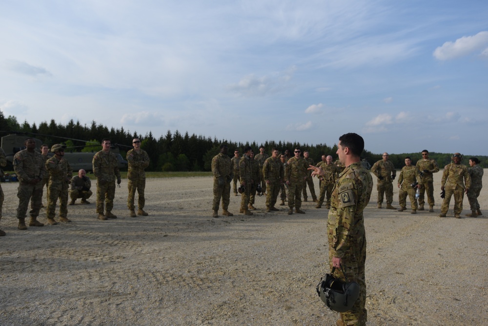 Capt. Caraccilo Briefs Soldiers of Exercise
