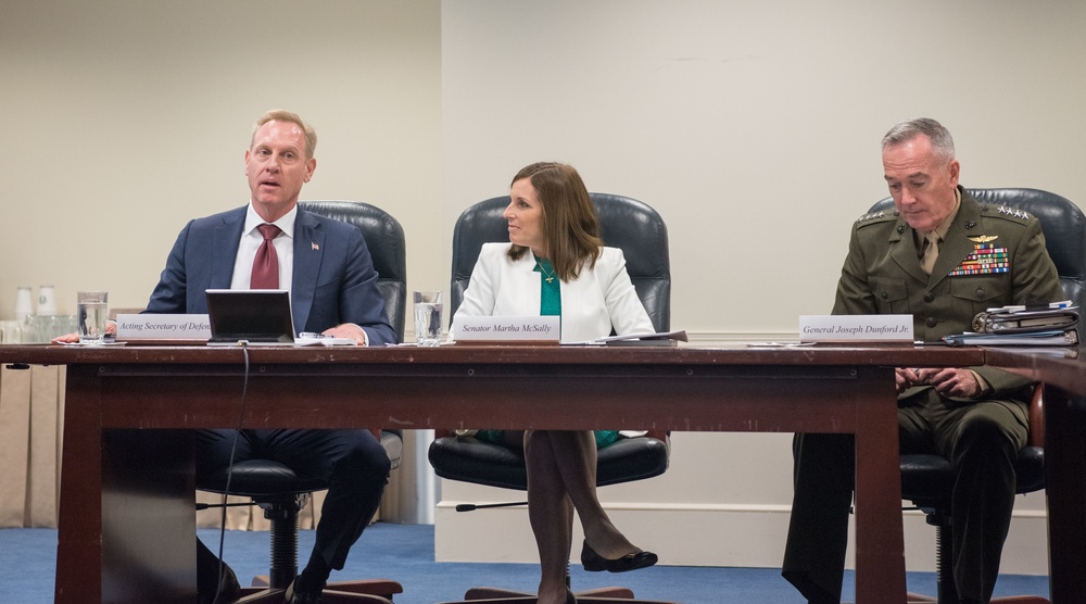 A/SD, CJCS and senior DoD leaders brief Sen. McSally on SAAITF