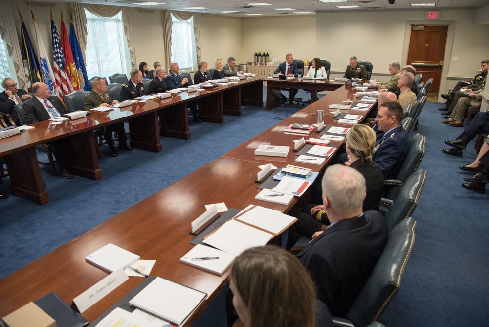 A/SD, CJCS and senior DoD leaders brief Sen. McSally on SAAITF