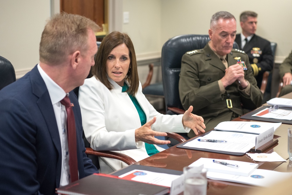 A/SD, CJCS and senior DoD leaders brief Sen. McSally on SAAITF