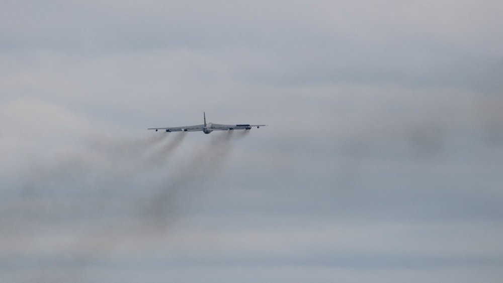 Barksdale B-52 take off for Bomber Task Force