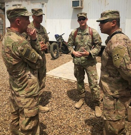 Col. Todd Erskine Visits Task Force Cavalier, 529th Sustainment Battalion at Camp Taji, Iraq