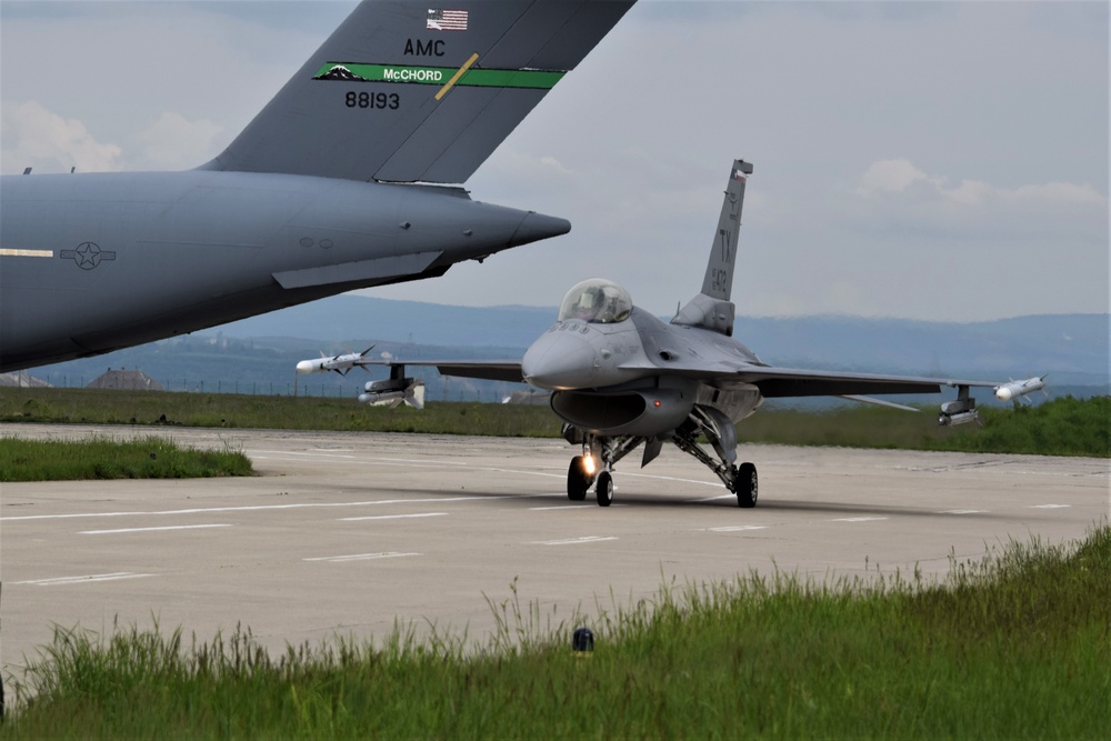 U.S. Air Force Reserve F-16C Fighting Falcons in Romania for Theater Security Package 19.1