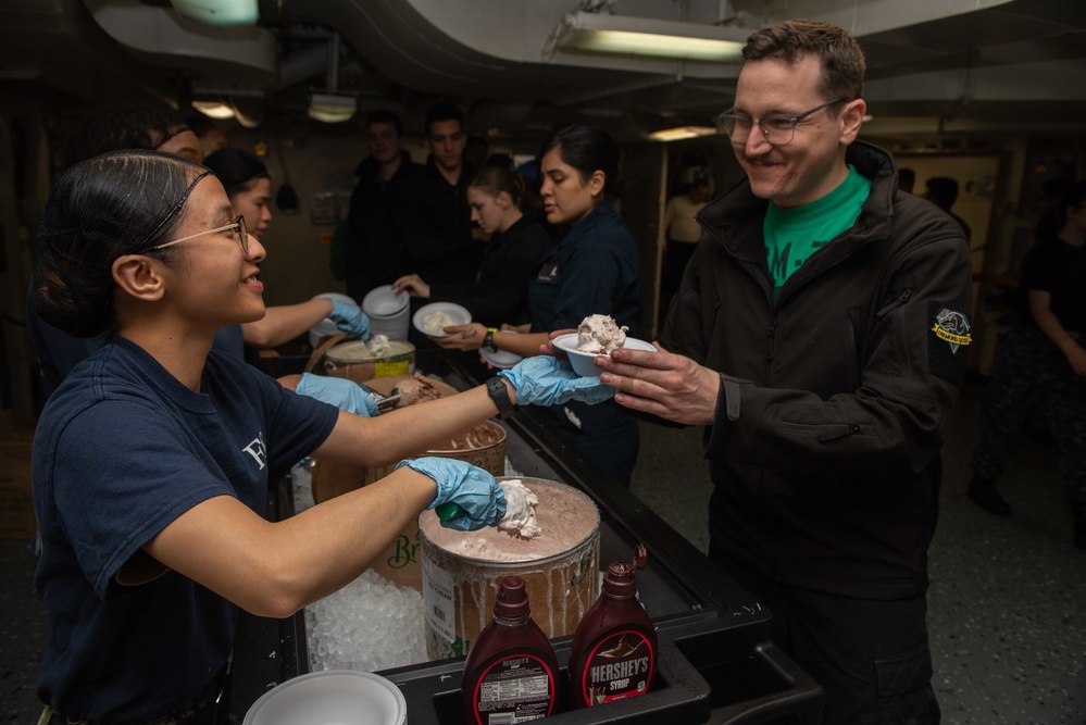 U..S. Sailors have ice cream