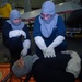 U.S. Sailors participate in a simulated general quarter drill