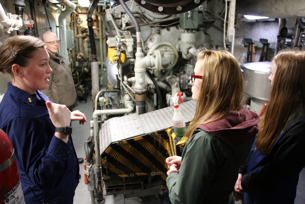 Coast Guard Cutter Douglas Munro invites KHS students aboard for Women in Engineering Day