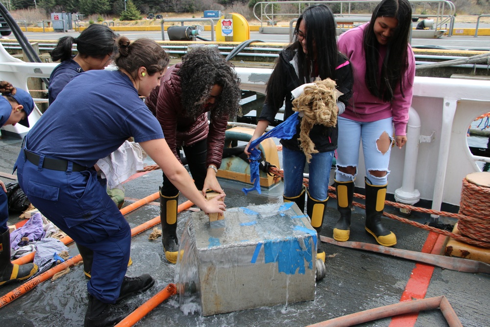 Coast Guard Cutter Douglas Munro invites KHS students aboard for Women in Engineering Day