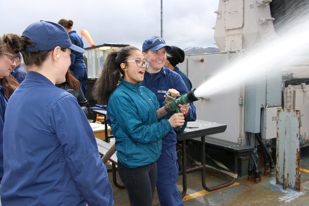 Coast Guard Cutter Douglas Munro invites KHS students aboard for Women in Engineering Day