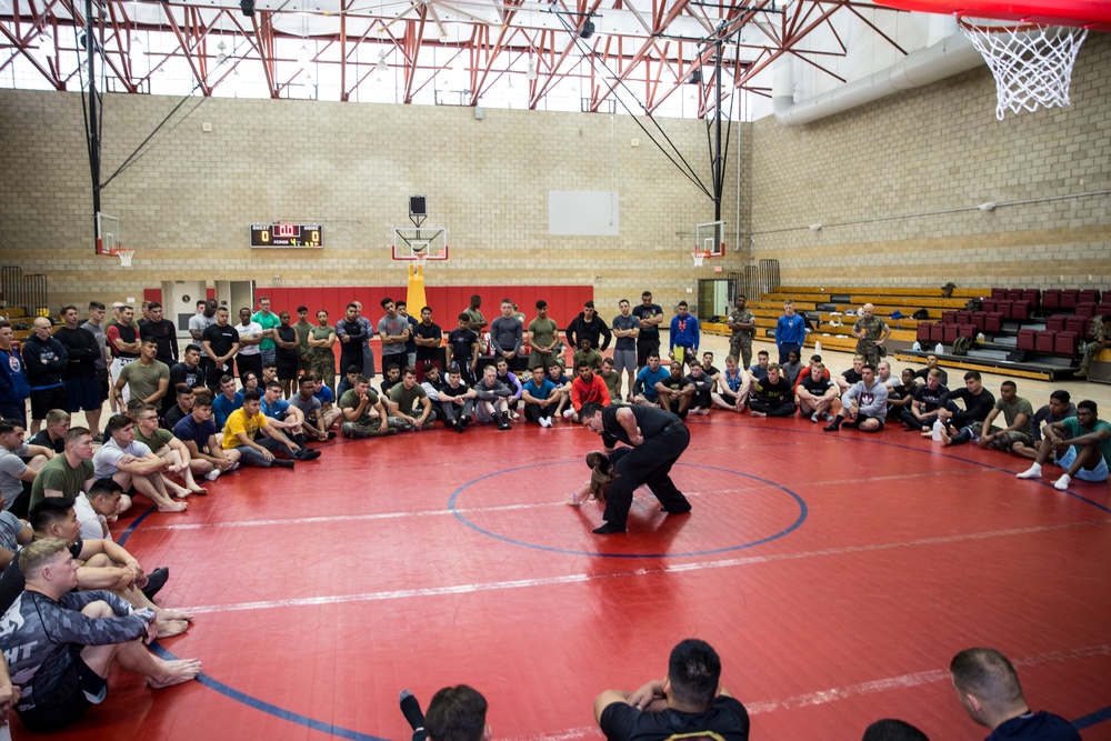 U.S. Marines compete in the Commanding General's Cup Individual Grappling Tournament