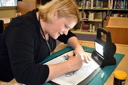Camp Zama teacher displays work in Japanese art form