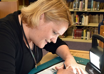 Camp Zama teacher displays work in Japanese art form