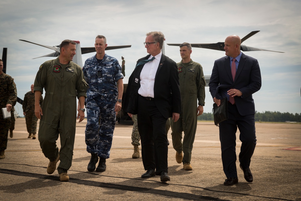 U.S. Ambassador Culvahouse visits MRF-D Marines