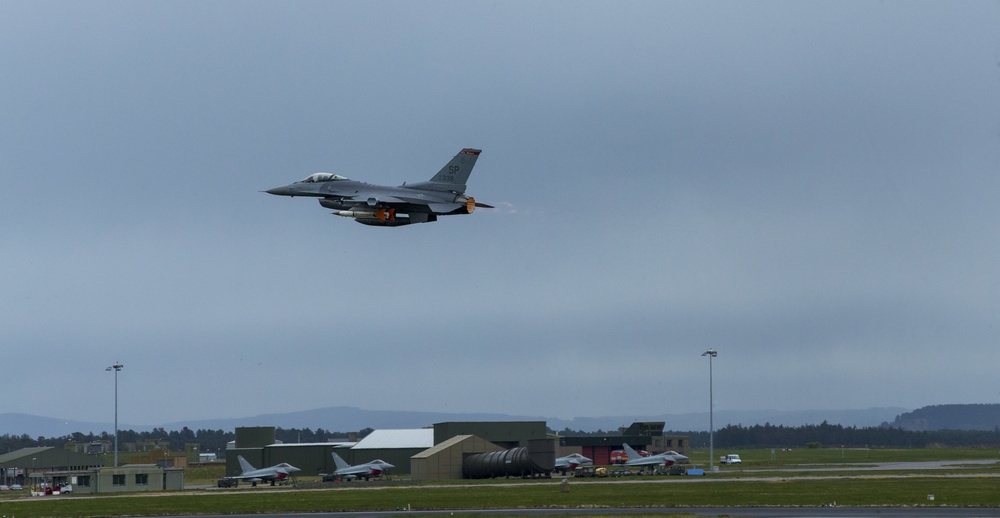 F-16C Fighting Falcon takes off in support of exercise Formidable Shield 19