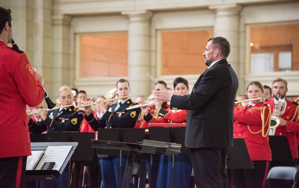 Fife and Drum Corps plays with Swiss Army Band