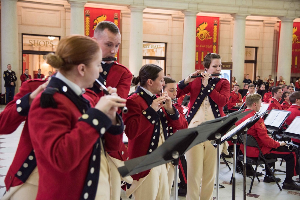 Fife and Drum Corps plays with Swiss Army Band