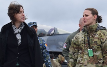 Deputy Chief of Mission, U.S. Embassy in Romania visits Airman supporting Theater Security Package