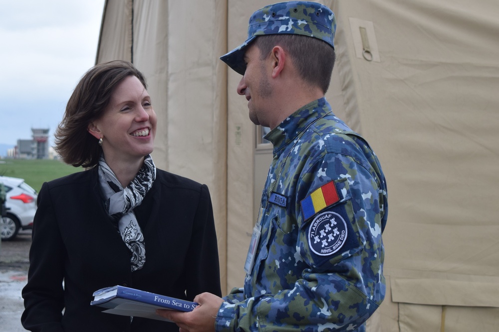 Deputy Chief of Mission, U.S. Embassy to Romania visits Airmen supporting Theater Security Package