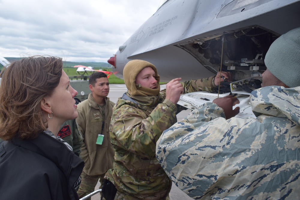 Deputy Chief of Mission, U.S. Embassy to Romania visits Airmen supporting Theater Security Package