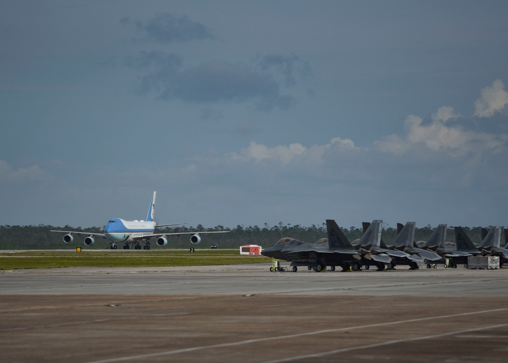 Trump tours Tyndall flightline