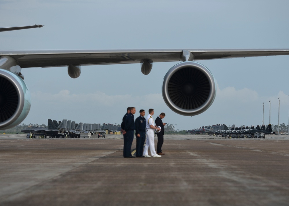 Trump tours Tyndall flightline