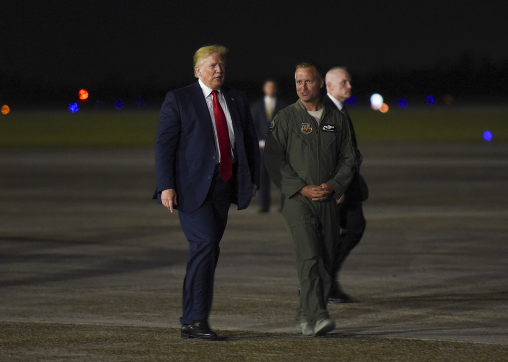 Trump tours Tyndall flightline