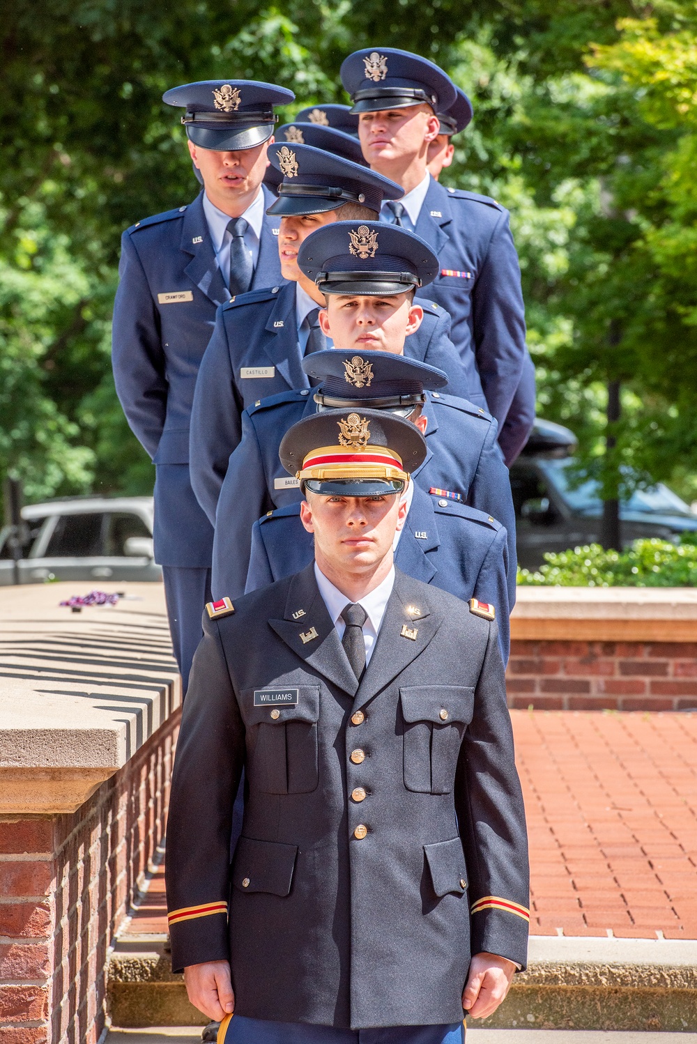 Vertical uniforms Army and AF