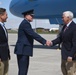 Vice President Pence is greeted by 119th Wing members upon his arrival to Fargo