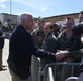 Vice President Pence is greeted by 119th Wing members upon his arrival to Fargo