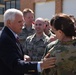 Vice President Pence is greeted by 119th Wing members upon his arrival to Fargo