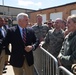 Vice President Pence is greeted by 119th Wing members upon his arrival to Fargo