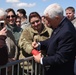 Vice President Pence is greeted by 119th Wing members upon his arrival to Fargo