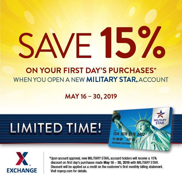 Military Star First Day Discount May 2019