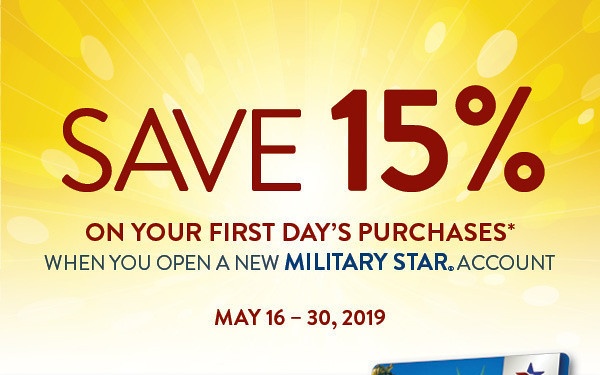 Military Star First Day Discount May 2019