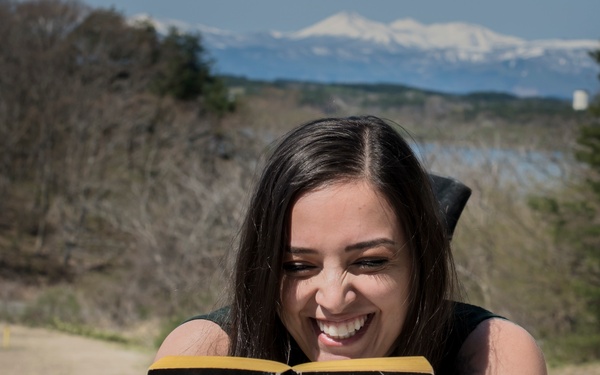 Reading on a sunny day