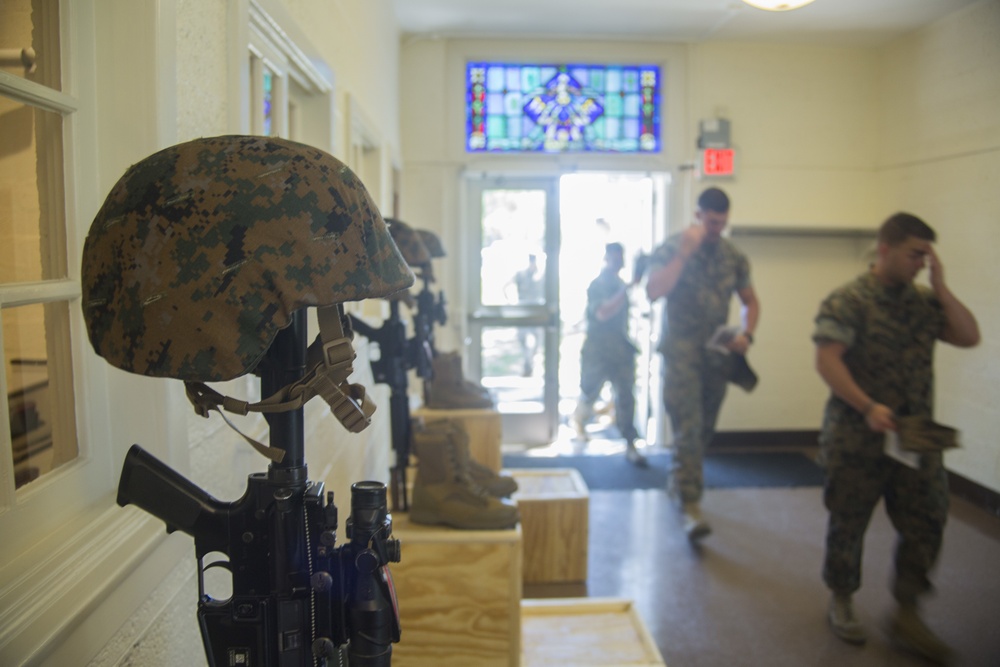 Memorial service for Staff Sgt. Christopher Slutman, Staff Sgt. Benjamin Hines, Sgt. Robert Hendriks