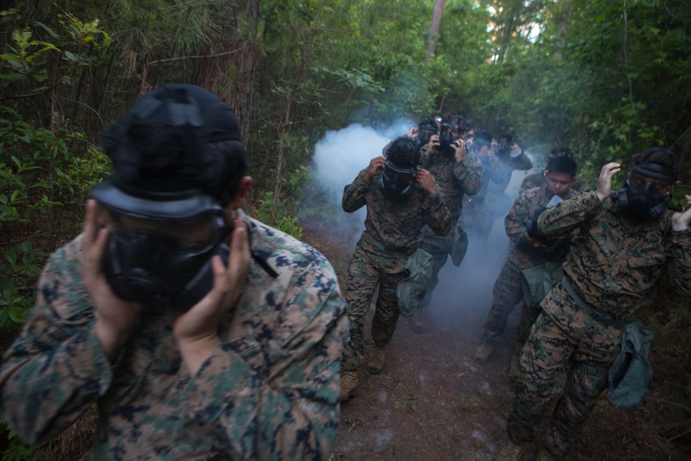 Combat Logistics Regiment 27 Conducts CBRN Training on Hike