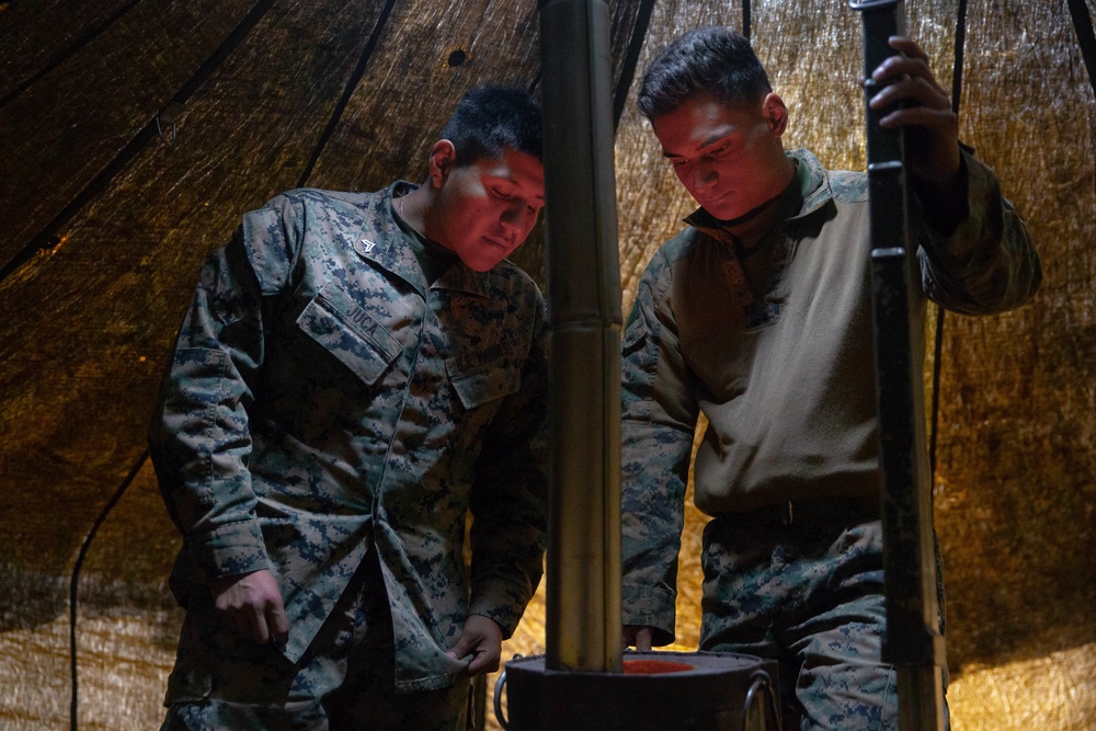 Marines Set up Camp During Arrow 19