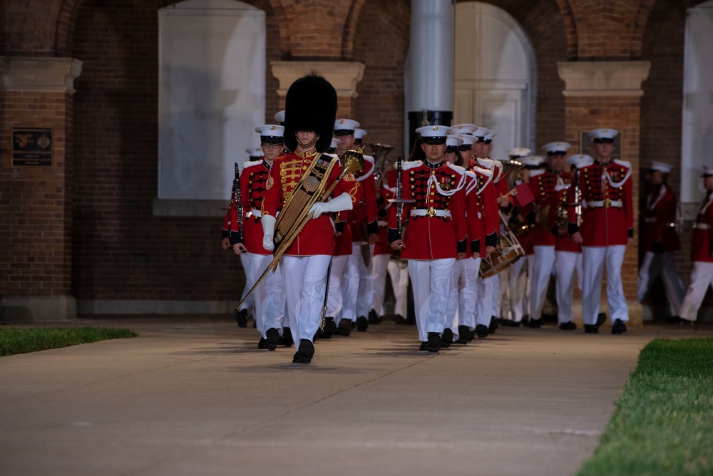 Marine Barracks Washington Holds Evening Parade