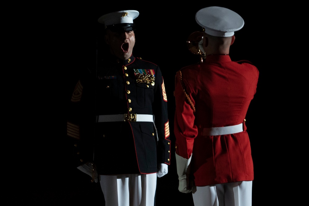 Marine Barracks Washington Holds Evening Parade